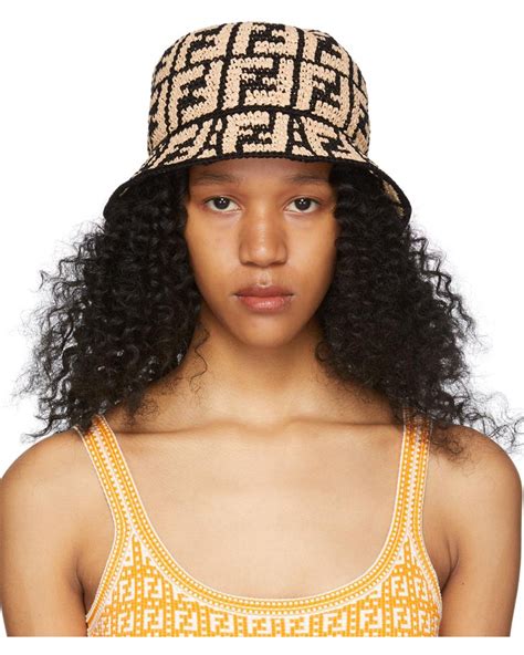 fendi bucket hat price|Fendi raffia bucket hat.